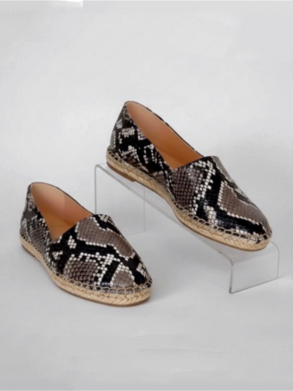Alexandre Birman Python Snakeskin Espadrille Flats  US 6 EU 36 NWT
